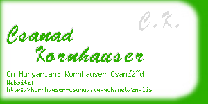csanad kornhauser business card
